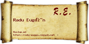 Radu Eugén névjegykártya